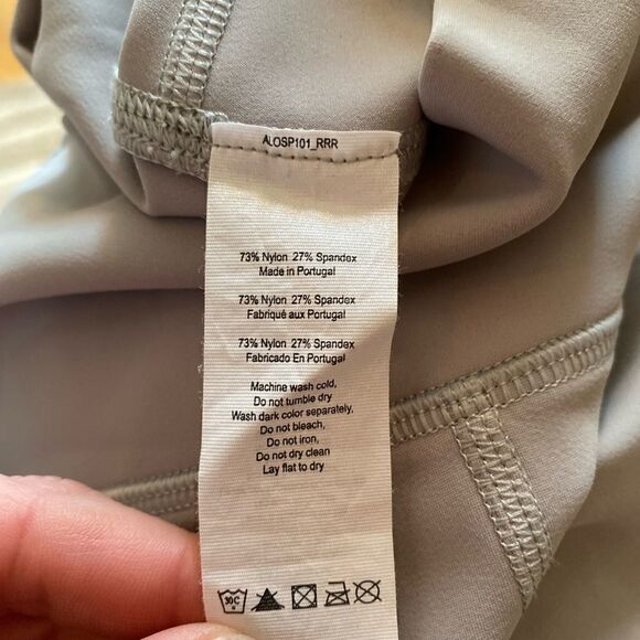 Alo Yoga Warrior Distressed Hi Waist Rise Leggings Gray XS - Picture 7 of 8